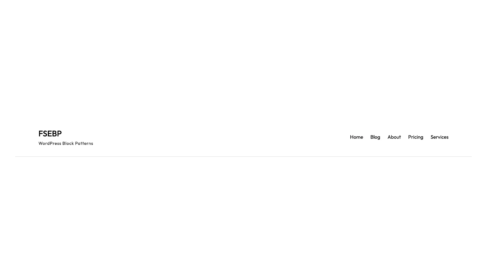 Basic Header Pattern