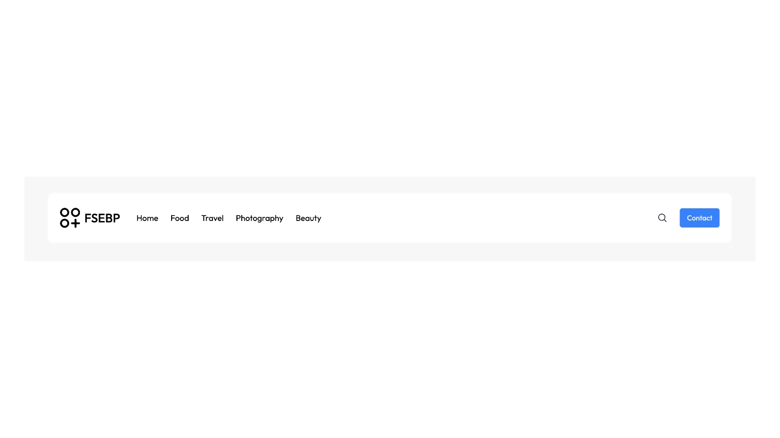Modern Header Pattern with Search Overlay & Button