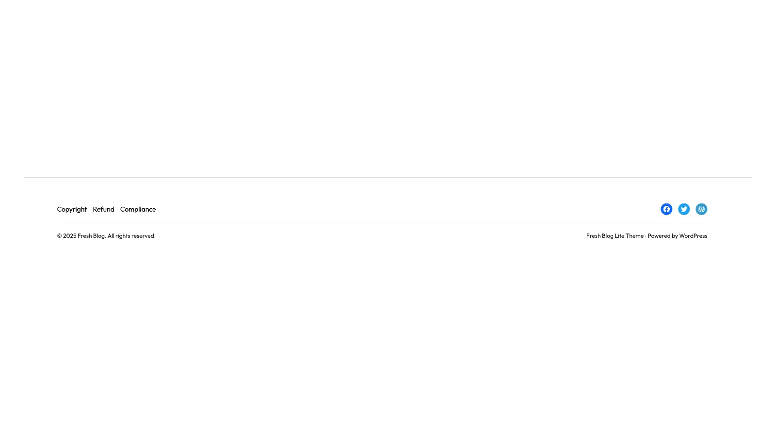 Basic Footer Pattern