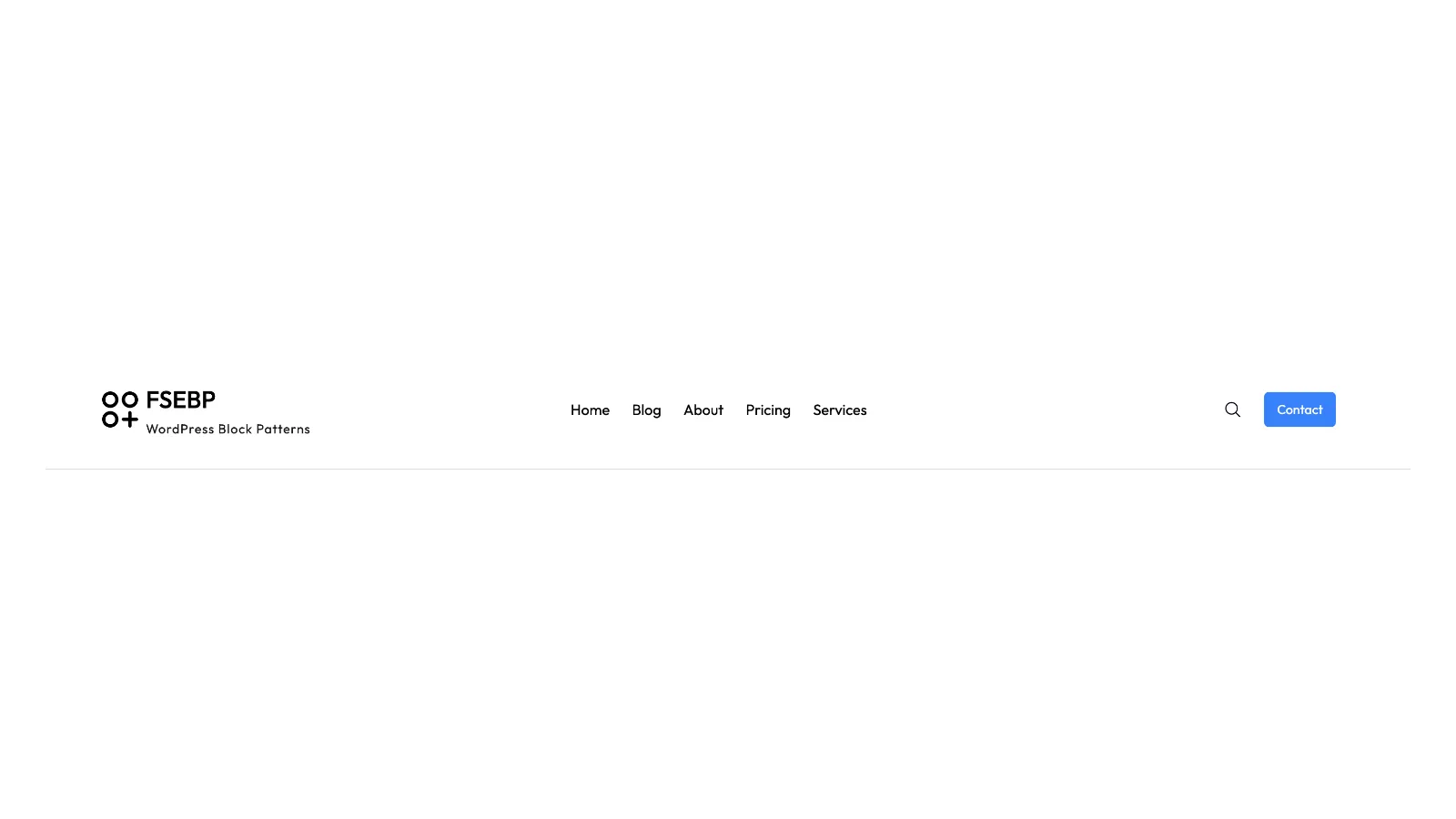 Header Pattern Featuring Centered Site Navigation